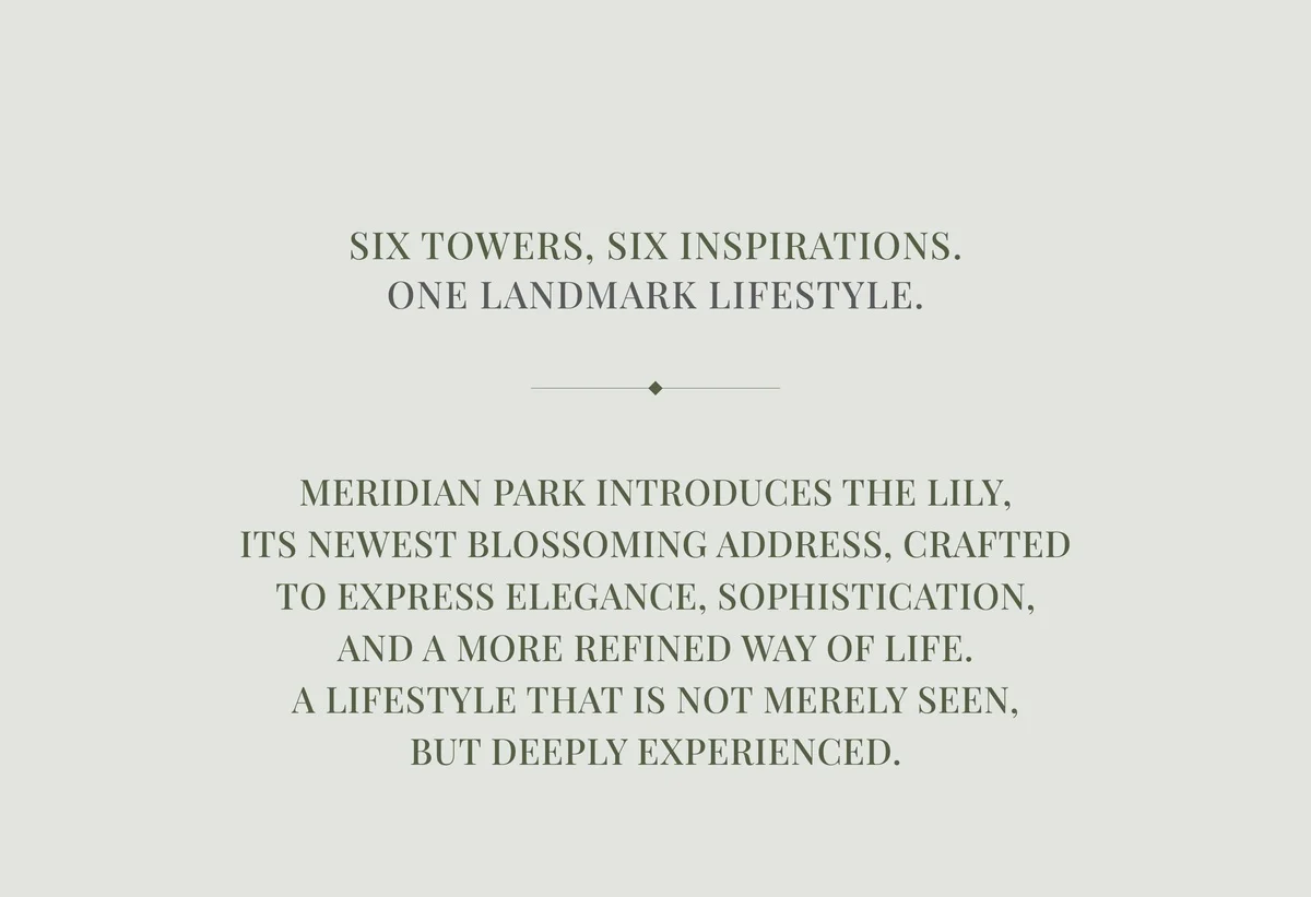 Meridian Park Six Blossoming Addresses